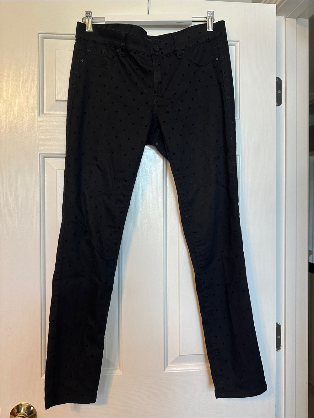 White House Black Market - Black Polka Dot Straight/slim Pants